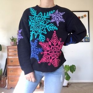 Vintage Winter Snowflakes Sweater